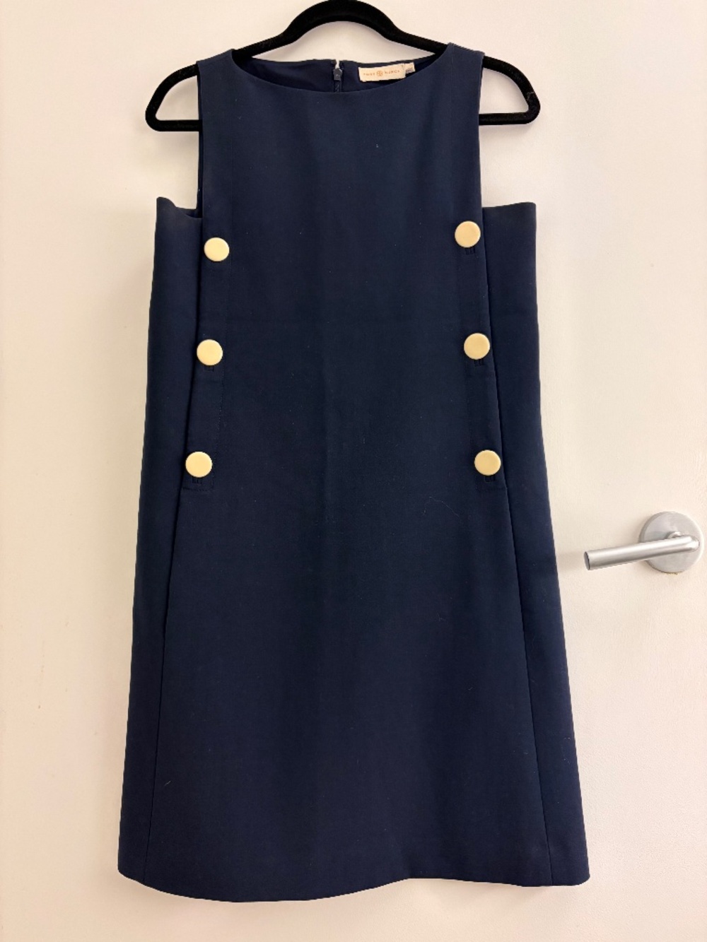 Tory Burch navy sailor style shift dress 4